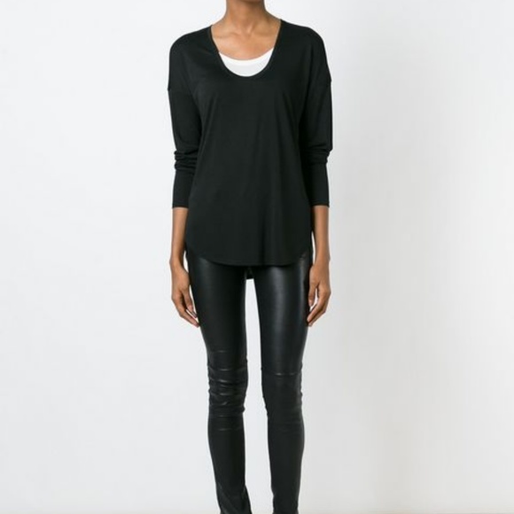 Vince Tops - Vince Two-Tone Long Sleeve Tee Sweater Knit Top